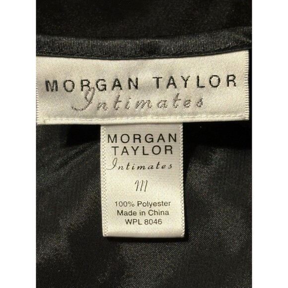 Morgan Taylor Satin Nightgown Sheer Sleeves Medium GUC! - Picture 6 of 7